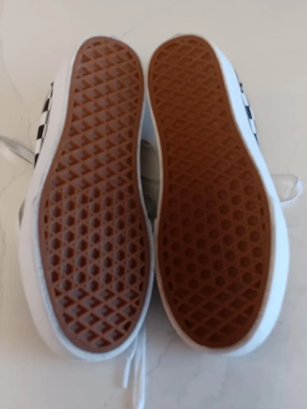 VANS Kids Black and White Checkerboard Canvas Sneakers Size 4.0